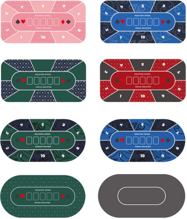 ポーカー ゲーム マット スタイルのディスプレイ