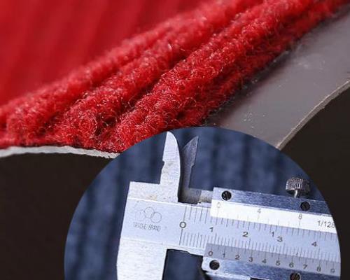 ストライプドアマットの厚み表示