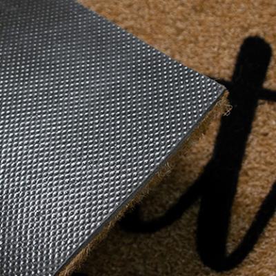 模造ココヤシのドアクッションの裏地のクローズアップ