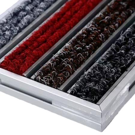 耐久性の高いアルミニウム合金ウェルカム ドア マットの詳細クローズ アップ