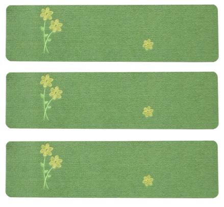 カスタマイズ可能なストライプ刺繍階段マット